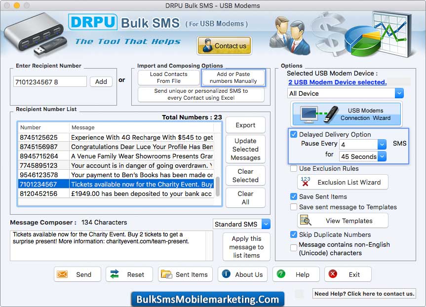 Add or Paste Numbers Manually