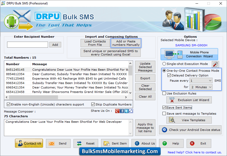 Add or Paste Numbers Manually