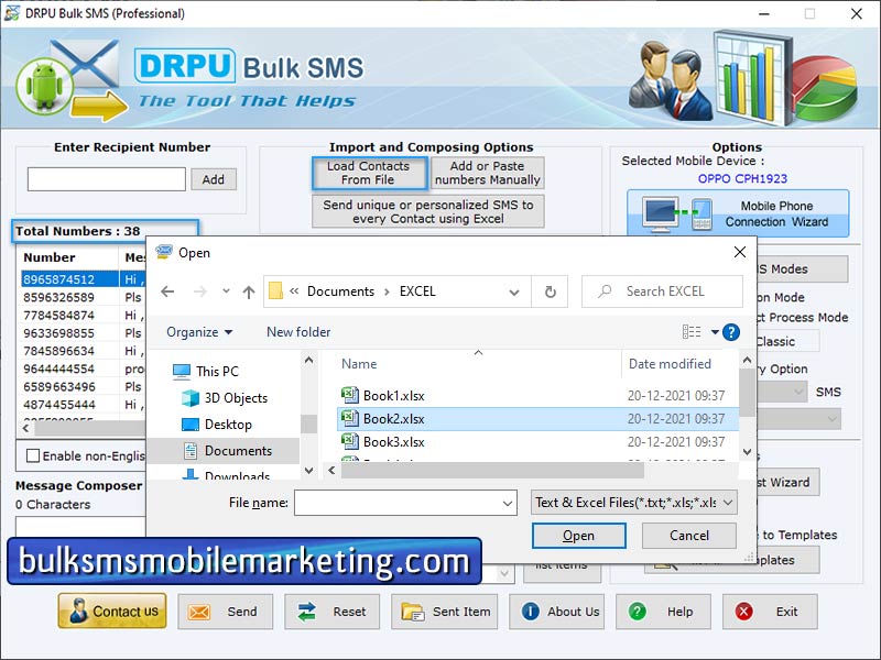 Screenshot of SMS Mobile Marketing Software